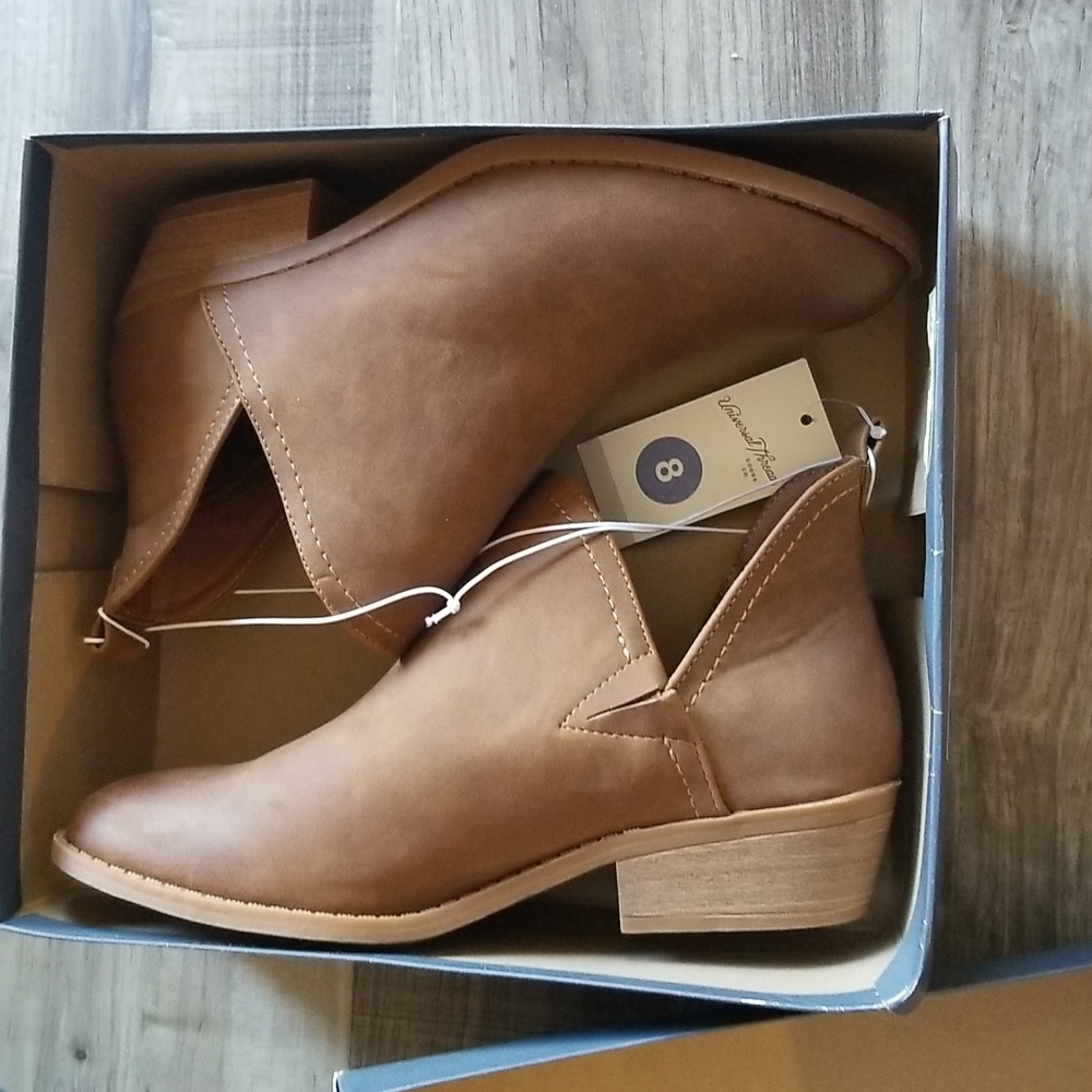 Brand new cognac colored booties